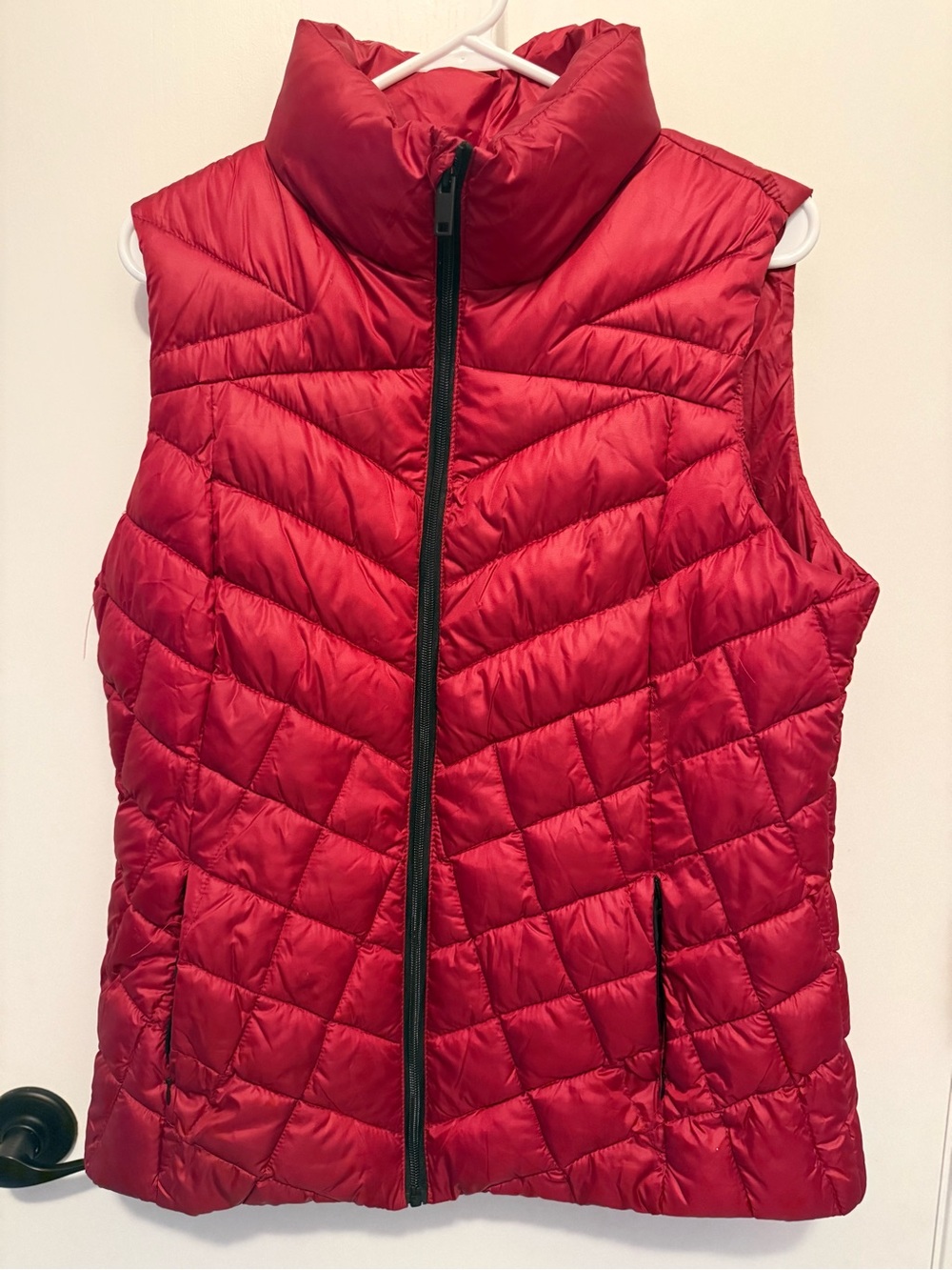 Big Chill Red Quilted Puffer Vest with High Collar